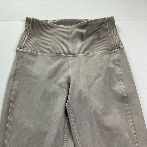 Lululemon Womens Cropped Wunder Under Leggings Gray Performance Pull On Size 2 - Picture 3 of 12